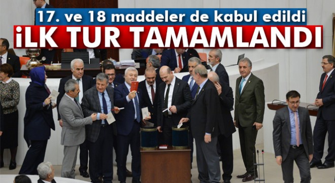 17. ve 18 madde kabul edildi