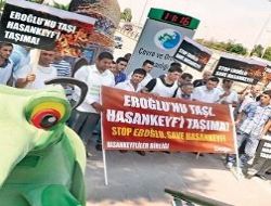 Hasankeyf'in taşınmasına protesto