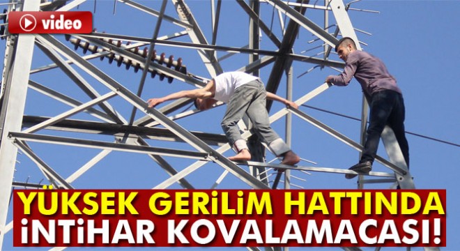 Adana'da yüksek gerilim hattı direğinde intihar kovalamacası