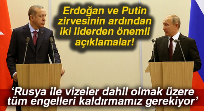 Cumhurbaşkanı Erdoğan: 'Suriye'de siyasi bir çözüm olmasında mutabıkız'