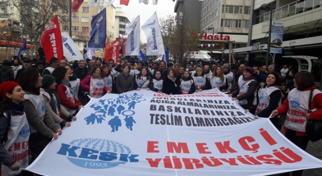 ‘Emekçi Yürüyüşü' Ankara'da sonlandı