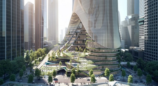 Shenzhen'deki ultra fütürist kule 300 bin kişiye ev sahipliği yapacak