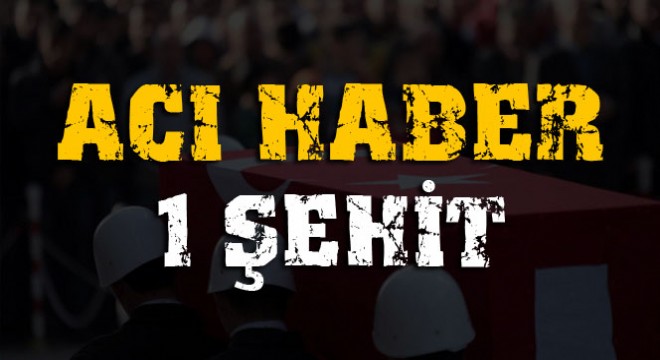 Son dakika! Şırnak'ta 1 asker şehit oldu